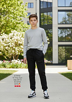 Штаны Спорт Amz 231-3 black-grey - делук