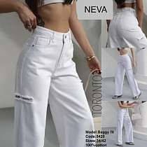 Джинсы Jeans Club 5420 white - делук