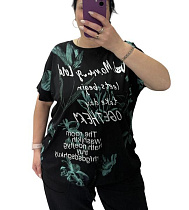 Футболка Elena&Vika 25083 black - делук