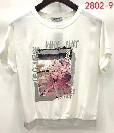 Футболка Lida 2802-9 white - делук