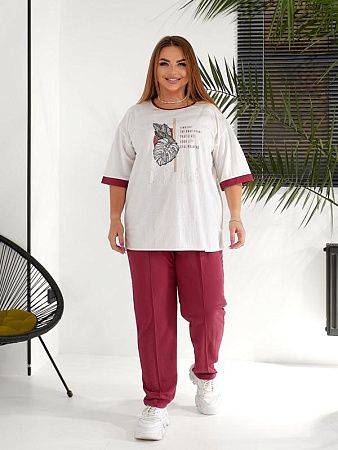 Костюм Спорт Oska 6091 wine - делук