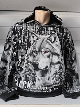 Худи Panda 1523 black - делук