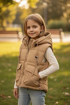 Жилетка Delfinka 56929 beige - делук