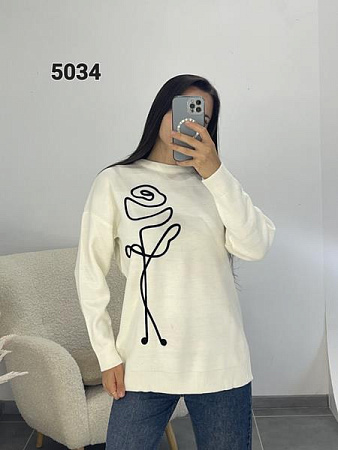 Свитер Fsn 5034 white - делук