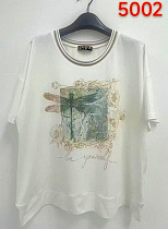 Футболка Lida 3710 white-pink - делук