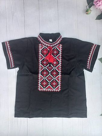 Вышиванка Кузя 049 black - делук