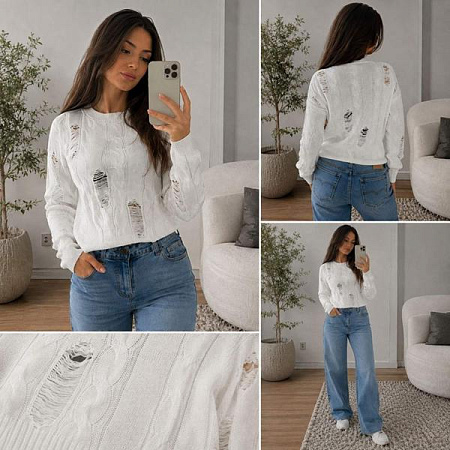 Свитер Arina 123 white - делук
