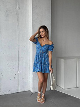 Платье Arina 7038-1 blue - делук