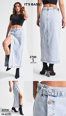 Юбка Maxim Jeans 2790 l.blue - делук