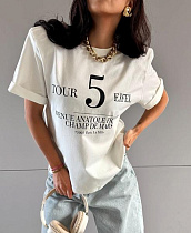 Футболка Lora LR1178 white - делук