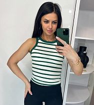 Майка Lora LR96 white-green - делук