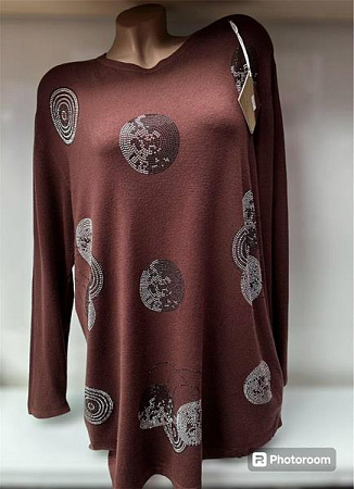 Свитер Elena&Vika 24049 brown - делук