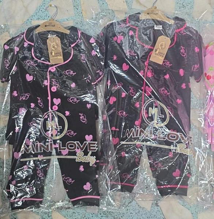 Пижама Meloria ML5602 black-crimson - делук