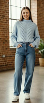 Свитер Lora LR786 l.blue Свитер Lora LR786 l.blue - делук