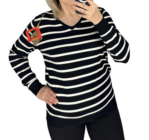 Свитер Levisha 24003 black-white - делук