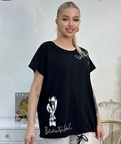 Футболка Elena&Vika 25308 black - делук