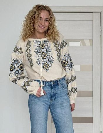 Вышиванка Miki Maki MM282 beige - делук