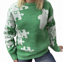 Свитер Elena&Vika 25407 green - делук