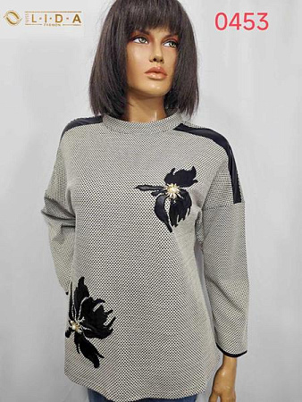 Свитер Lida 0453 grey - делук