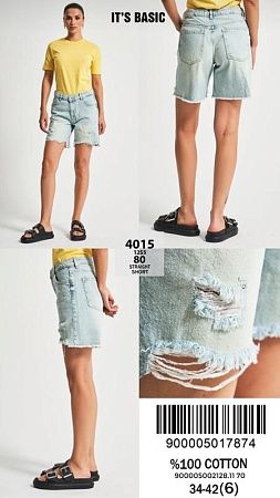 Шорты Jeans Style 4015-80 l.blue - делук