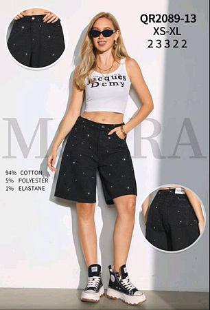 Шорты Jeans Club QR2089-13 black - делук