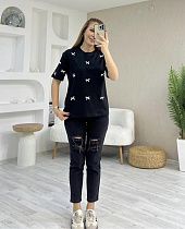 Футболка New Season 8251 black-white - делук