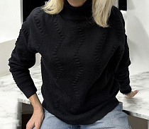 Свитер Elena&Vika 24040 black - делук