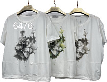 Футболка Style Nadezhda 6468 white-brown - делук