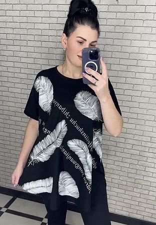Футболка Levisha 25007 black - делук