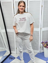 Футболка Mmc Clothes 7317 white-red - делук