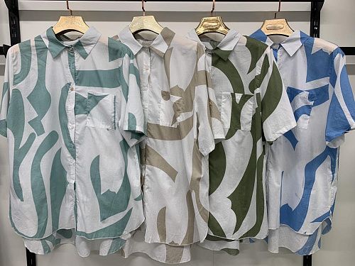 Рубашка Yafeier 8713 white-l.blue - делук