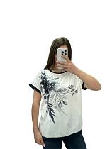 Футболка Elena&Vika 25220 white-black - делук