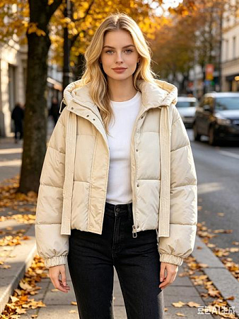 Куртка Jacket B9209 beige - делук