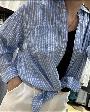 Рубашка Lora LR1256 l.blue - делук