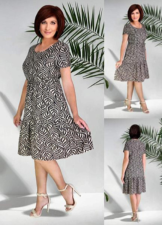 Платье Dgmd 919 beige-black - делук