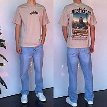 Футболка Three Black 2246 beige - делук