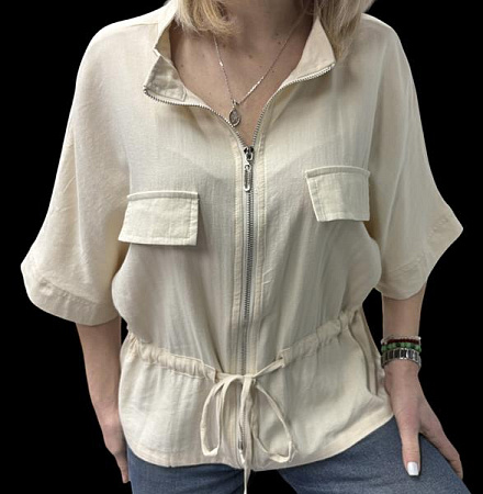 Рубашка Elena&Vika 26118 beige - делук