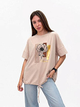 Футболка Fsn 6569 beige - делук