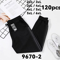 Штаны Спорт Kenalin 9670-2 black - делук