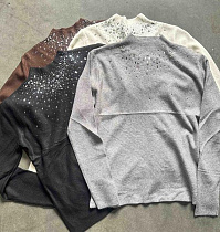 Свитер Lora LR883 black - делук