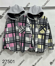 Рубашка Met&March 27501 grey-pink - делук