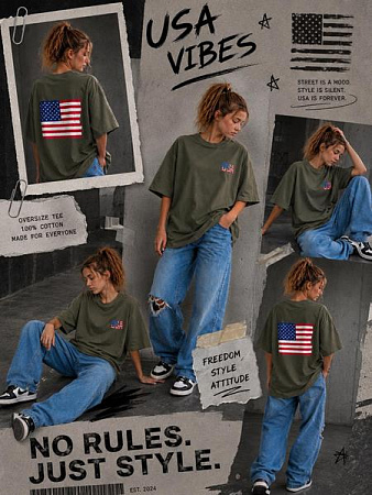 Футболка Karolina KR803 khaki - делук