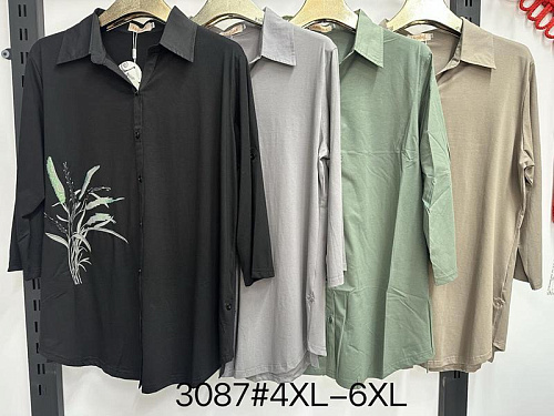 Рубашка Immei 3087 green - делук