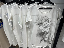 Футболка Aidin-Шик Шок 0008 white-l.blue - делук