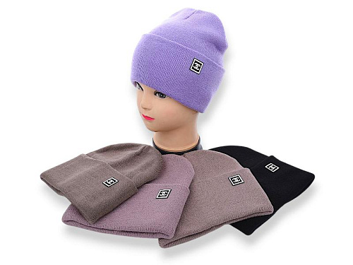 Шапка Angelica KM021-2 подвійна mix - делук