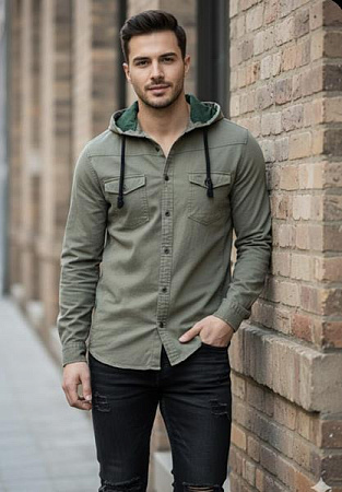 Рубашка Mary Poppins 7201 green - делук