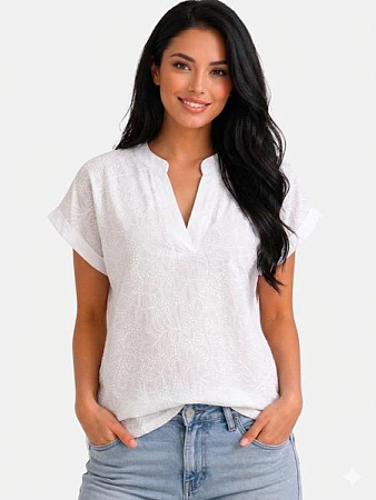 Футболка Levisha 26007 white - делук