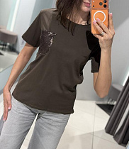 Футболка Comod 2176 brown - делук