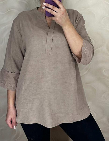 Блузка Levisha 26104 brown - делук