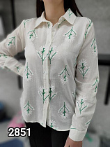 Рубашка Mmc Clothes 2851 white-green - делук